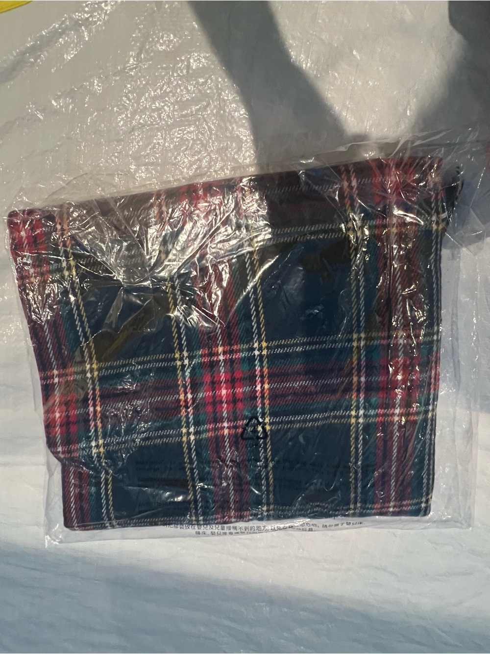 J.Crew Factory Plaid Scarf in Navy, Red & Green
